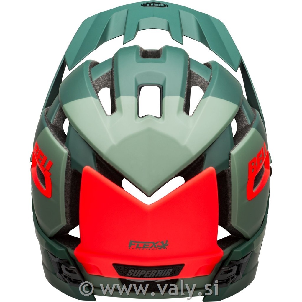 Bell čelada SUPER Air R Spherical zelena rdeča